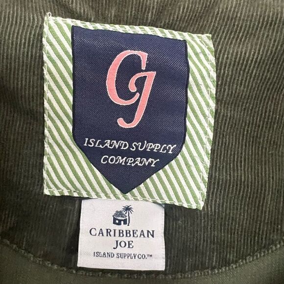 Caribbean Joe Olive Green Y2K Slouchy Corduroy Button Shacket XL - Picture 10 of 12
